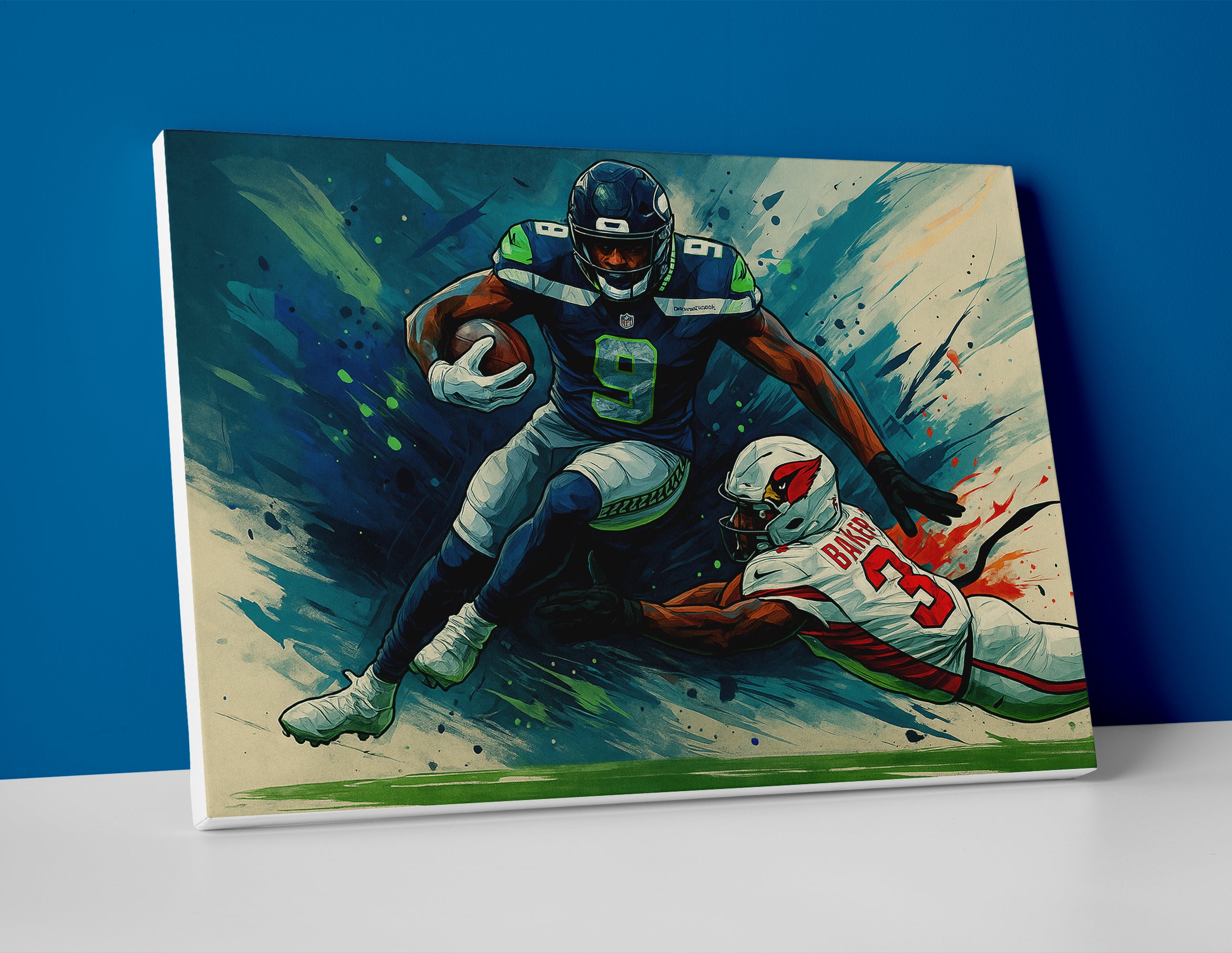 Kenneth Walker poster canvas painting wall art print seahawks
